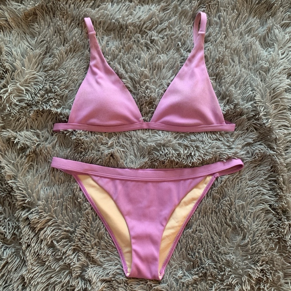 Pacsun LA Hearts purple bikini set
